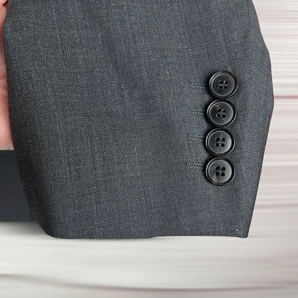 Hugo Boss Rossellini Movie Wool Suit Jacket Sport Coat Three-buttons Charcoal - Picture 7 of 12